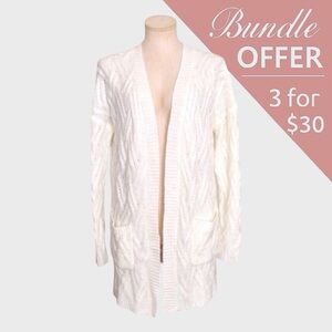 EINII Chunky Cable Knit Cardigan